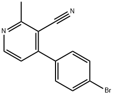 4-(4-溴苯基)-2-甲基烟腈 结构式