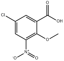 5-氯-2-甲氧基-3-硝基苯甲酸 结构式