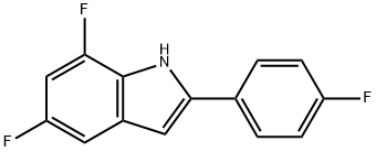 5,7-二氟-2-(4-氟苯基)-1H-吲哚 结构式