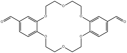 6,7,9,10,17,18,20,21-八氢二苯并[B,K][1,4,7,10,13,16]六氧杂环辛二烯-2,14-二甲醛 结构式