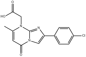 2-(4-氯苯基)-7-甲基-5-氧-2-苯基-5H咪唑,1,2-嘧啶-8(5H)基乙酸 结构式