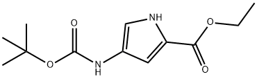 Ethyl 4-((tert-butoxycarbonyl)amino)-1H-pyrrole-2-carboxylate 结构式