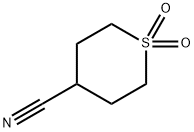 四氢-2H-噻喃-4-甲腈 1,1-二氧化 结构式