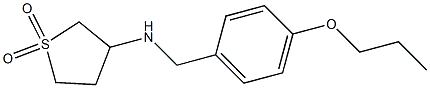 3-{[(4-propoxyphenyl)methyl]amino}-1$l^{6}-thiolane-1,1-dione 结构式