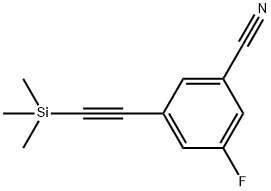 Benzonitrile, 3-fluoro-5-[2-(trimethylsilyl)ethynyl]- 结构式