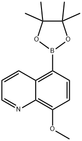 8-甲氧基-5-(4,4,5,5-四甲基-1,3,2-二氧杂硼烷-2-基)喹啉 结构式