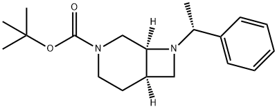 (1S,6R)-8-[(1R)-1-PHENYL-ETHYL]-3,8-DIAZA-BICYCLO[4.2.0]OCTANE- 3-CARBOXYLIC ACID TERT-BUTYL ESTER 结构式