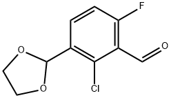 2-氯-3-(1,3-二氧戊环-2-基)-6-氟苯甲醛 结构式