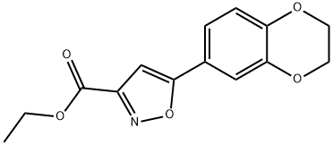 JR-2591, Ethyl 5-(2,3-dihydrobenzo[b][1,4]dioxin-7-yl)isoxazole-3-carboxylate, 97% 结构式