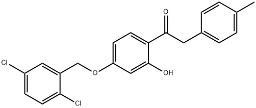 JR-7000, 1-(4-(2,5-Dichlorobenzyloxy)-2-hydroxyphenyl)-2-p-tolylethanone, 97% 结构式
