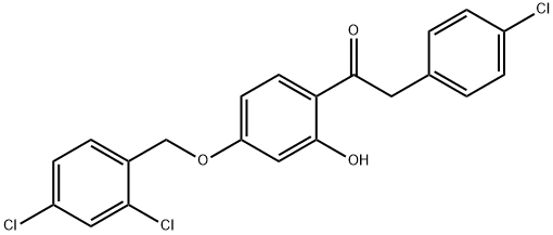 JR-7006, 1-(4-(2,4-Dichlorobenzyloxy)-2-hydroxyphenyl)-2-(4-chlorophenyl)ethanone, 97% 结构式