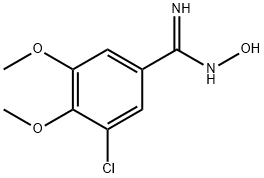 3-氯-N'-羟基-4,5-二甲氧基苯-1-羧酰亚胺酰胺 结构式