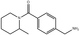 4-(2-甲基哌啶-1-羰基)苯基]甲胺 结构式