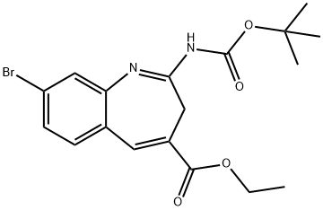 (lE,4E)-ethyl 8-bromo-2-(tert-butoxycarbonylamino)-3H-benzo[b]azepine-4-carboxylate 结构式
