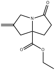 乙基 2-亚甲基-5-氧亚基六氢-1H-吡咯啉嗪-7A-甲酸基酯 结构式