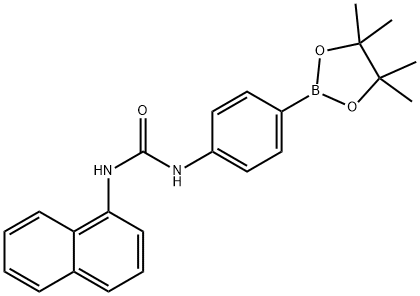 4-(1-萘基脲基)苯硼酸频哪醇酯 结构式