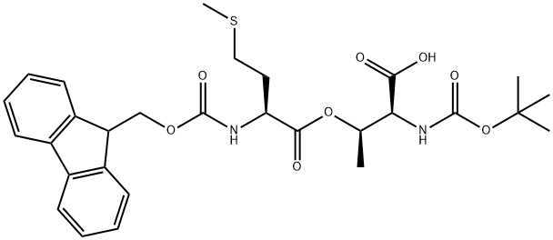 (Tert-Butoxy)Carbonyl Thr((9H-Fluoren-9-yl)MethOxy]Carbonyl Met)-OH 结构式