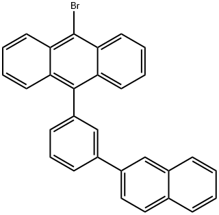 9-溴-10-[3-(2-萘基)苯基]蒽 结构式
