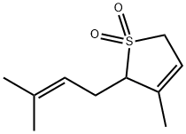 1,1-Dioxide-2,5-dihydro-3-methyl-2-(3-methyl-2-butenyl)thiophene 结构式
