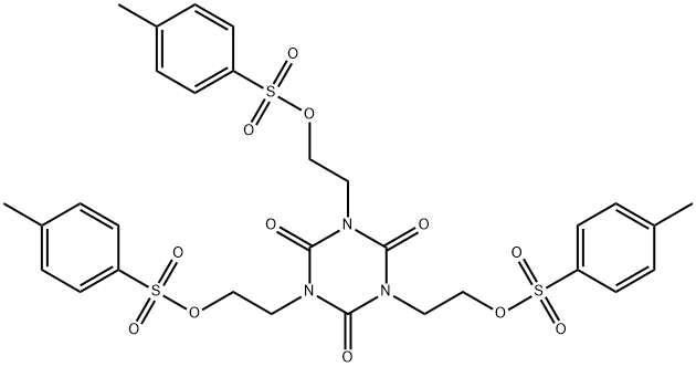 2-[3,5-双[2-(4-甲基苯基)磺酰氧基乙基]-2,4,6-三氧代-1,3,5-三嗪基-1-基]乙基-4-甲基苯磺酸 结构式