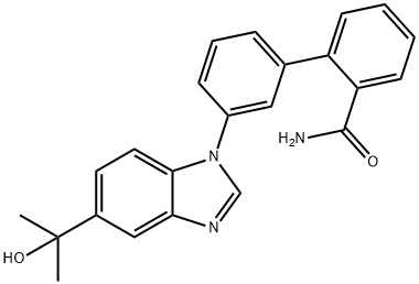 (3-5-(1-羟基-1-甲基乙基)-1H-苯并咪唑-1-基][1,1'-联苯基]-2-甲酰胺 结构式