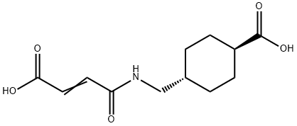 Cyclohexanecarboxylic acid, 4-[[(3-carboxy-1-oxo-2-propen-1-yl)amino]methyl]-, trans- 结构式