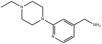 2-(4-乙基哌嗪-1-基)吡啶-4-基]甲胺 结构式