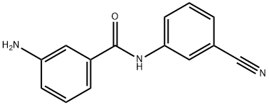 3-氨基-N-(3-氰基苯基)苯甲酰胺 结构式