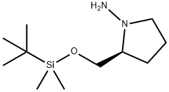 (S)-2-(((叔丁基二甲基甲硅烷基)氧基)甲基)吡咯烷-1-胺 结构式
