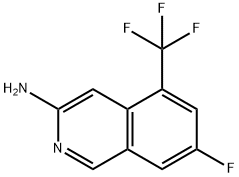 7-FLUORO-5-(TRIFLUOROMETHYL)-3-ISOQUINOLINYLAMINE 结构式