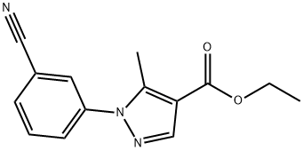 1H-Pyrazole-4-carboxylic acid, 1-(3-cyanophenyl)-5-methyl-, ethyl ester 结构式