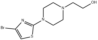 4-Bromo-2-[N-(2-hydroxyethyl)piperazin-1-yl)thiazole 结构式