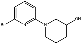 1-(6-溴吡啶-2-基)哌啶-3-醇 结构式