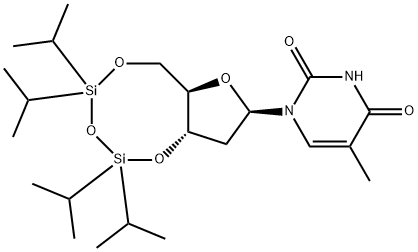 3',5'-TIPS-脱氧胸苷 结构式