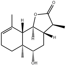 (3S)-3aβ,4,5,5a,6,7,9aβ,9bα-Octahydro-5α-hydroxy-3β,5aα,9-trimethylnaphtho[1,2-b]furan-2(3H)-one 结构式