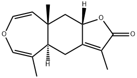 (4aR)-3,5,9aβ-Trimethyl-4aα,9a,10,10aβ-tetrahydrofuro[2,3-h][3]benzoxepin-2(4H)-one 结构式