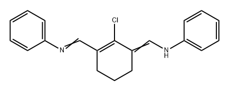 N-[[(Z)-2-氯-3-[(苯基氨基)亚甲基]-1-环己烯-1-基]亚甲基]苯胺 结构式