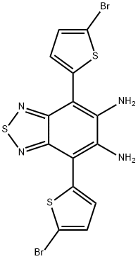 4,7-双(5-溴-2-噻吩基)-2,1,3-苯并噻二唑-5,6-二胺 结构式