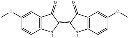 3H-Indol-3-one, 2-(1,3-dihydro-5-methoxy-3-oxo-2H-indol-2-ylidene)-1,2-dihydro-5-methoxy- 结构式