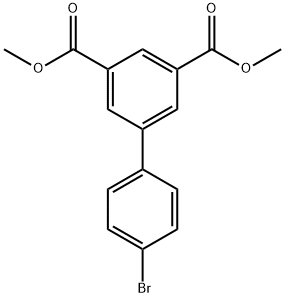 4'-溴-1,1'-联苯-3,5-二甲酸二甲酯 结构式