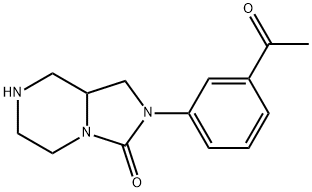 Imidazo[1,5-a]pyrazin-3(2H)-one, 2-(3-acetylphenyl)hexahydro-, hydrochloride (1:1) 结构式