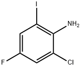 2-氯-4-氟-6-碘苯胺 结构式