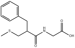 Glycine, N-[2-[(methylthio)methyl]-1-oxo-3-phenylpropyl]- 结构式