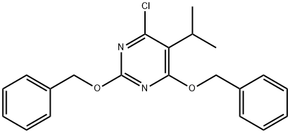 2,4-双(苄基氧基)-6-氯-5-异丙基嘧啶 结构式