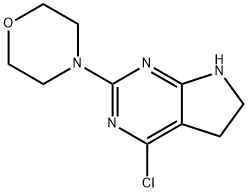 5H-Pyrrolo[2,3-d]pyrimidine, 4-chloro-6,7-dihydro-2-(4-morpholinyl)- 结构式