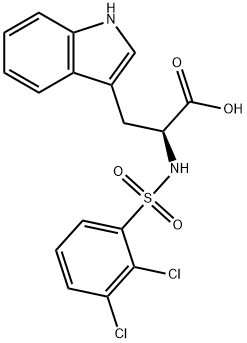 ((2,3-二氯苯基)磺酰基)色氨酸 结构式