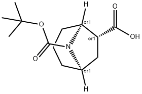 (1S,5R,6S)-rel-8-[(tert-butoxy)carbonyl]-8-azabicyclo[3.2.1]octane-6-carboxylic acid 结构式