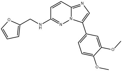 3-(3,4-Dimethoxyphenyl)-N-(furan-2-ylmethyl)imidazo[1,2-b]pyridazin-6-amine 结构式