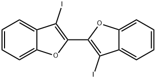 3,3′-DIIODO-2,2′-BIBENZOFURAN 结构式
