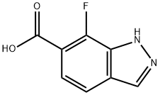 7-氟-1H-吲唑-6-羧酸 结构式